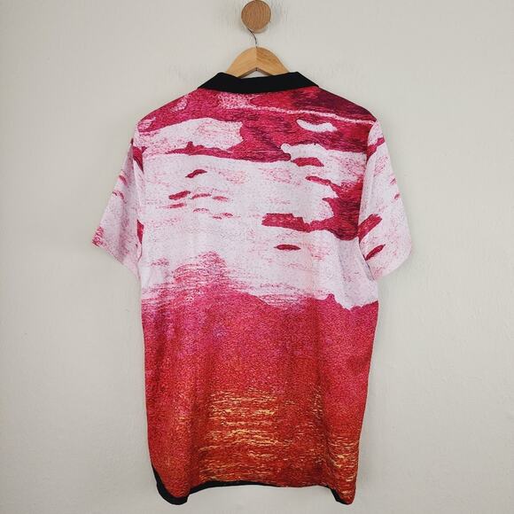 Ser.O.YA Malibu Shirt in Pink Sunset Button Down Short Sleeve Collar Top - Picture 9 of 10